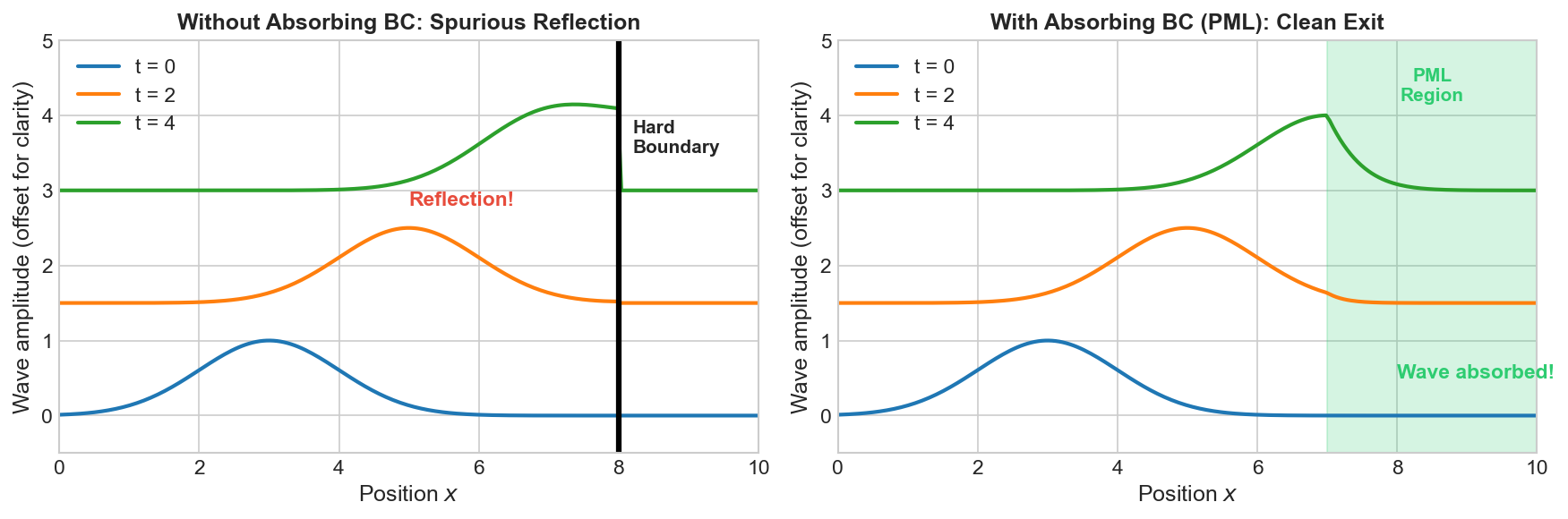 Absorbing boundary condition comparison