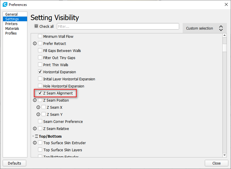 seam setting